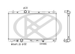 RADIATOR RACIRE MOTOR KOYORAD PL083417R - Compatibil cu HONDA