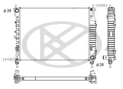 RADIATOR RACIRE MOTOR KOYORAD PL313373 - Compatibil cu CHEVROLET, OPEL, VAUXHALL