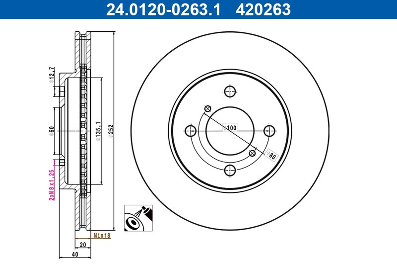 DISC FRANA ATE 24.0120-0263.1 - Compatibil cu SUZUKI
