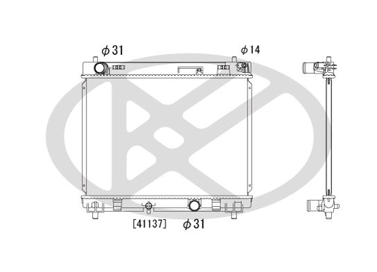 Radiator racire motor KOYORAD PL012005