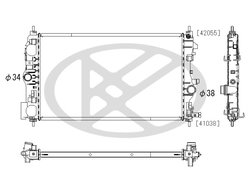 RADIATOR RACIRE MOTOR KOYORAD PL463572 - Compatibil cu CHEVROLET, OPEL, VAUXHALL
