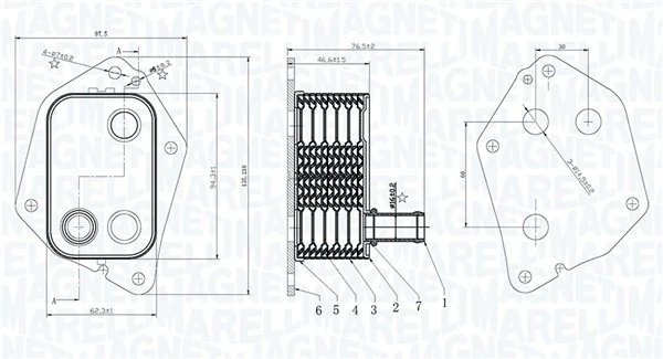 Radiator ulei / termoflot Magneti Marelli 350300006000