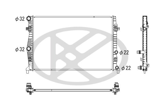 RADIATOR RACIRE MOTOR KOYORAD PL443888 - Compatibil cu AUDI, SEAT, SKODA, VW