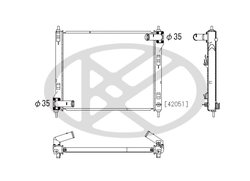 RADIATOR RACIRE MOTOR KOYORAD PL022564 - Compatibil cu NISSAN, NISSAN (DFAC)
