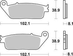 Set placute frana Brembo 07074XS