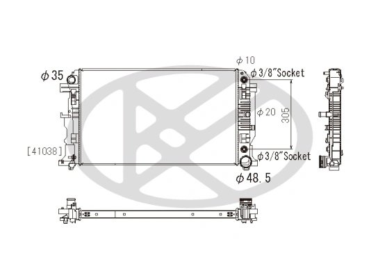 Radiator racire motor KOYORAD PL412670