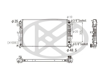 Radiator racire motor KOYORAD PL412670
