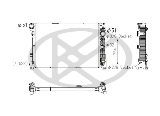 Radiator racire motor KOYORAD PL412485
