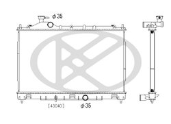 RADIATOR RACIRE MOTOR KOYORAD PL033596 - Compatibil cu MITSUBISHI