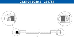 FURTUN FRANA ATE 24.5101-0280.3 - Compatibil cu ALFA ROMEO, MERCEDES-BENZ