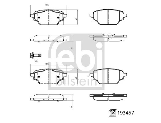 Set placute frana Febi Bilstein 193457