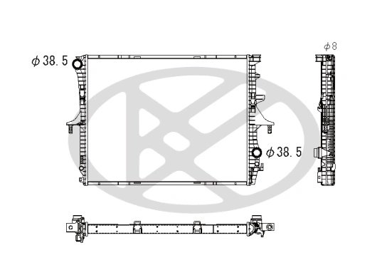 RADIATOR RACIRE MOTOR KOYORAD PL452406 - Compatibil cu AUDI, PORSCHE, VW