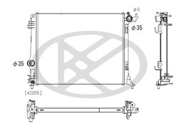 Radiator racire motor KOYORAD PL493520