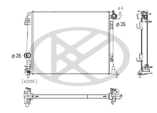 Radiator racire motor KOYORAD PL493520