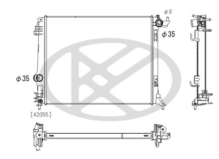 Radiator racire motor KOYORAD PL493520