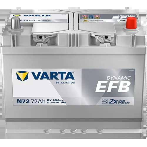BATERIE DE PORNIRE VARTA 572501076K262 - Compatibil cu ACURA, HONDA, HONDA (GAC), HYUNDAI, INFINITI, ISUZU, KIA, LEXUS, MAZDA, N