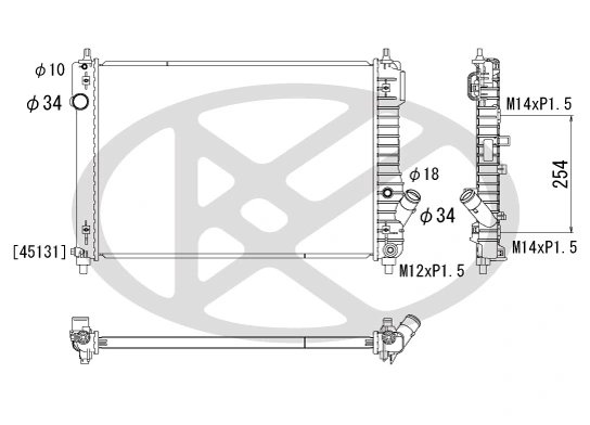 Radiator racire motor KOYORAD PL312243R