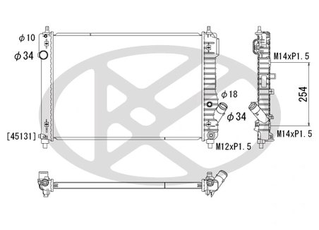 Radiator racire motor KOYORAD PL312243R