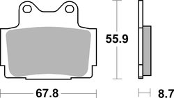 Set placute frana Brembo 07YA12SP
