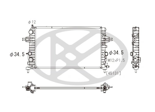 RADIATOR RACIRE MOTOR KOYORAD PL462620 - Compatibil cu OPEL, VAUXHALL