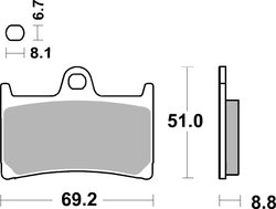 Set placute frana Brembo 07YA23LA