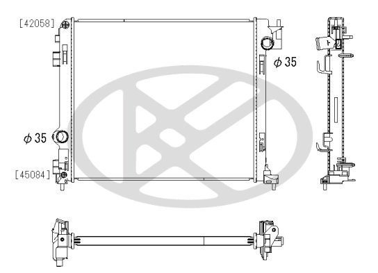 RADIATOR RACIRE MOTOR KOYORAD PL023483 - Compatibil cu NISSAN, RENAULT