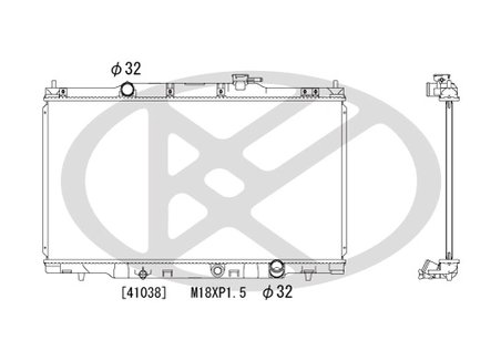 RADIATOR RACIRE MOTOR KOYORAD PL081258 - Compatibil cu HONDA