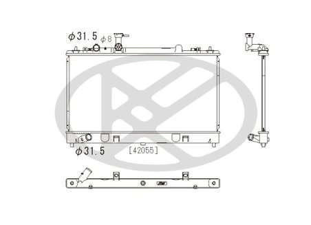 RADIATOR RACIRE MOTOR KOYORAD PL062697 - Compatibil cu MAZDA