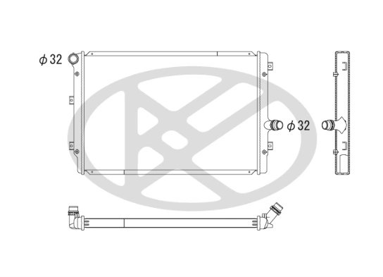 RADIATOR RACIRE MOTOR KOYORAD PL452659 - Compatibil cu AUDI, SEAT, SKODA, VW