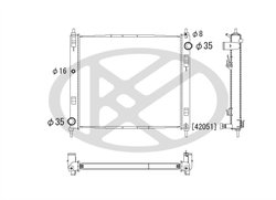 RADIATOR RACIRE MOTOR KOYORAD PL022777 - Compatibil cu NISSAN