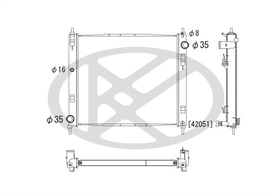 RADIATOR RACIRE MOTOR KOYORAD PL022777 - Compatibil cu NISSAN