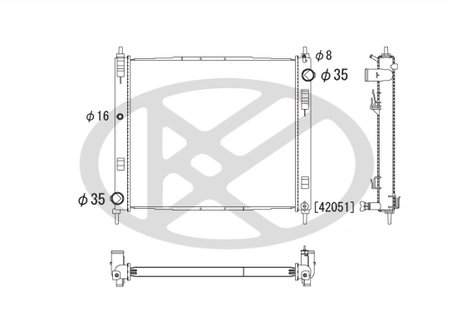 RADIATOR RACIRE MOTOR KOYORAD PL022777 - Compatibil cu NISSAN