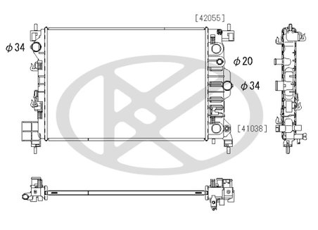 RADIATOR RACIRE MOTOR KOYORAD PL313497 - Compatibil cu CHEVROLET, OPEL, VAUXHALL