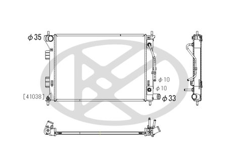 Radiator racire motor KOYORAD PL812540