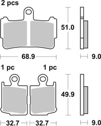 Set placute frana Brembo 07HO37SA