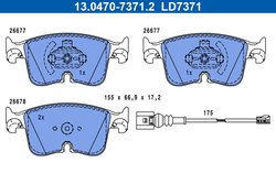 Set placute frana ATE 13.0470-7371.2