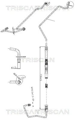Furtun hidraulic sistem directie Triscan 8516 16018