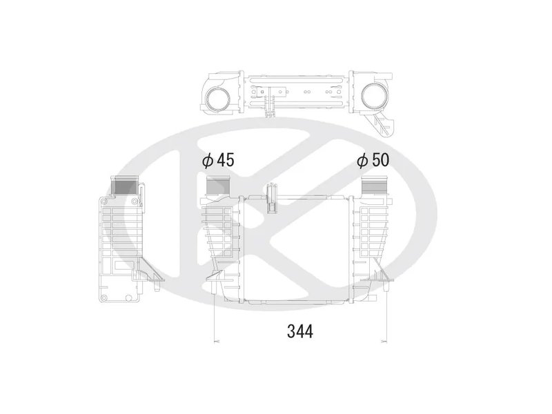 INTERCOOLER KOYORAD IA020137 - Piesa auto compatibila cu mai multe marci