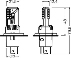 Bec, far faza lunga Osram 64193DWESY2-2HB