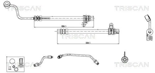 Furtun hidraulic sistem directie Triscan 8516 43004