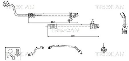 Furtun hidraulic sistem directie Triscan 8516 43004