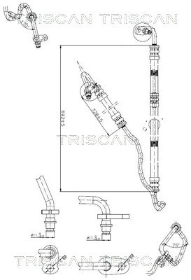 Furtun hidraulic sistem directie Triscan 8516 23001