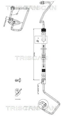 Furtun hidraulic sistem directie Triscan 8516 16026