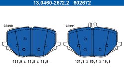 Set placute frana ATE 13.0460-2672.2
