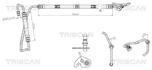 FURTUN HIDRAULIC SISTEM DIRECTIE TRISCAN 8516 16014 - Compatibil cu FORD