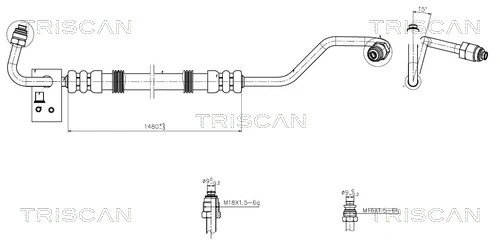 FURTUN HIDRAULIC SISTEM DIRECTIE TRISCAN 8516 29044 - Compatibil cu SEAT, VW