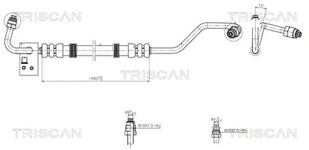 FURTUN HIDRAULIC SISTEM DIRECTIE TRISCAN 8516 29044 - Compatibil cu SEAT, VW