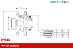 SET RULMENT ROATA FAG 713 6272 10 - Compatibil cu HONDA
