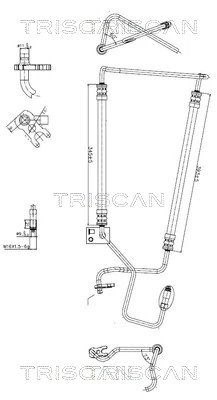 FURTUN HIDRAULIC SISTEM DIRECTIE TRISCAN 8516 28006 - Compatibil cu PEUGEOT