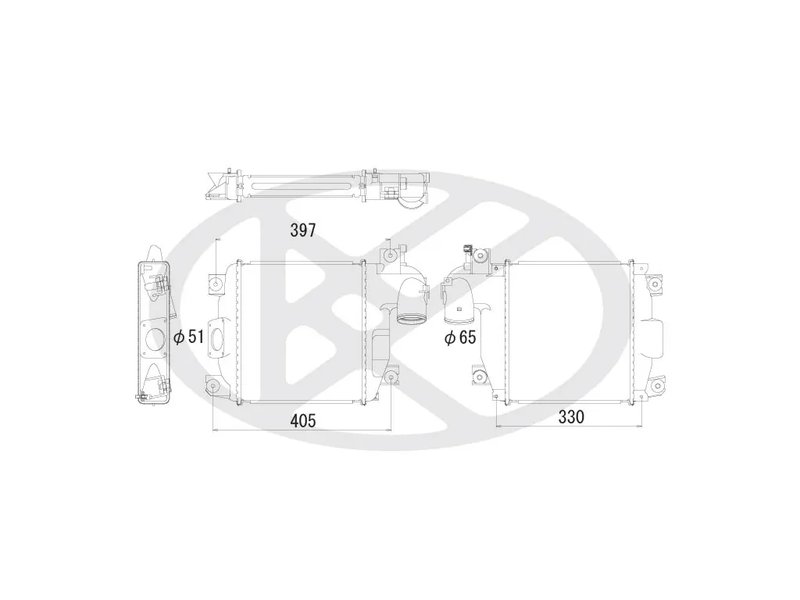 INTERCOOLER KOYORAD IA010165 - Piesa auto compatibila cu mai multe marci